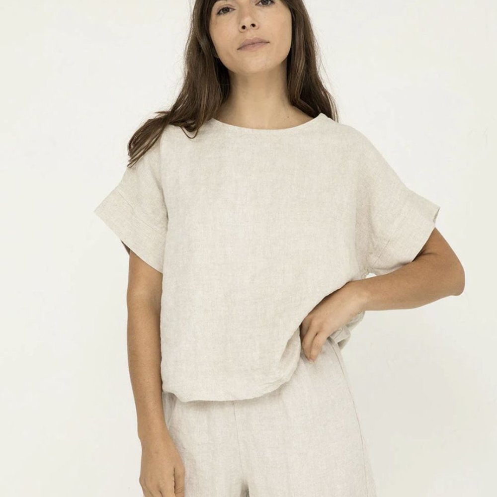 Georgia Tee in flax